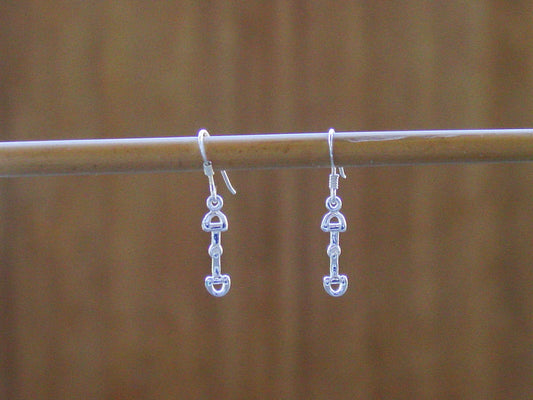 Sterling Silver Snaffle Bit Earrings