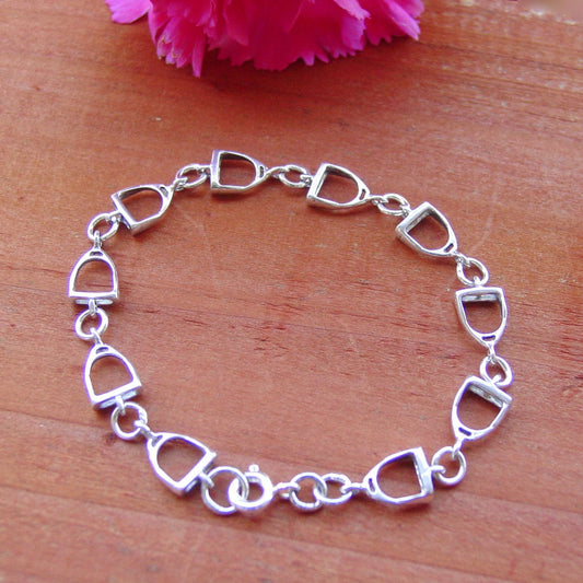 Sterling Silver Stirrup Bracelet