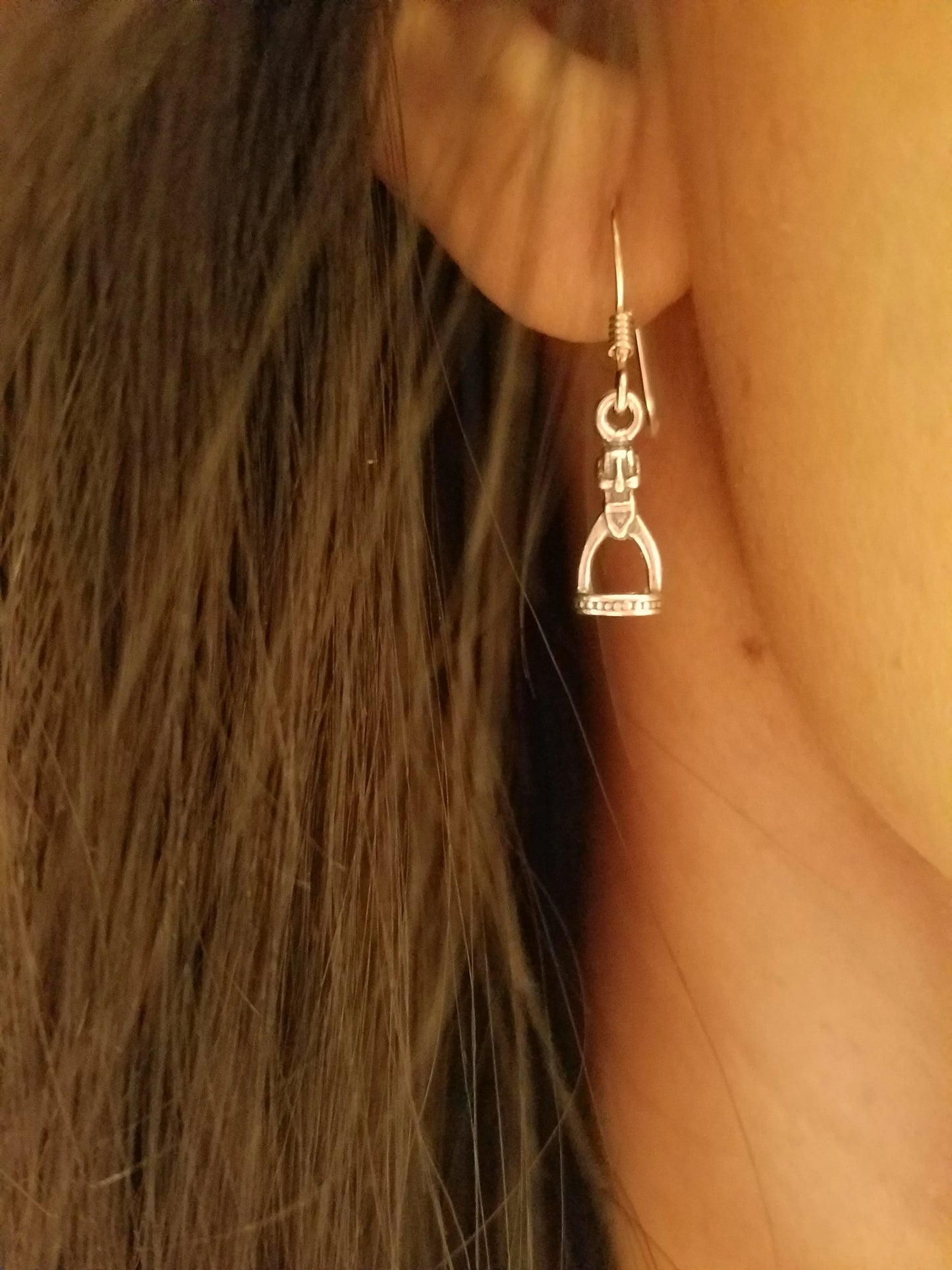 Sterling Silver Stirrup Earrings