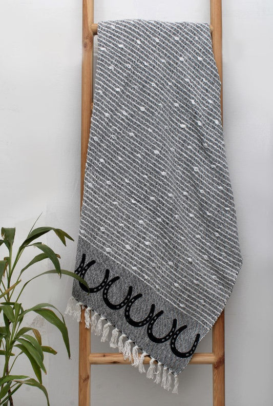 Cotton Horseshoe Throw