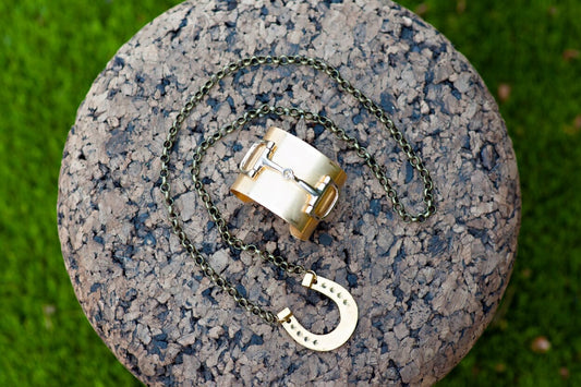 Lela Ray Brass Horseshoe Necklace