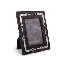 Equestrian Bit 8" x 10" Black Photo Frame Pewter Bits Around Edge