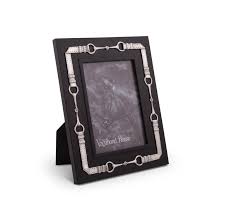 Equestrian Bit 5" x 7" Black Photo Frame Pewter Bits Around Edge