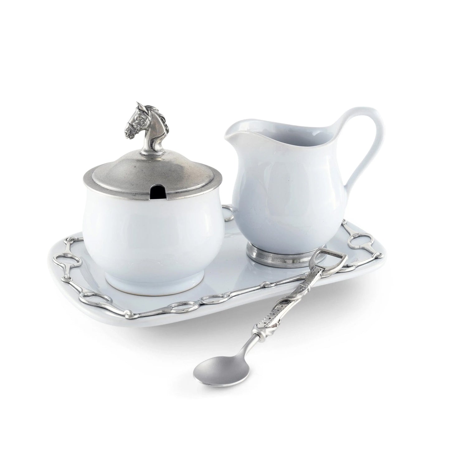 Equestrian Sugar and Creamer Set