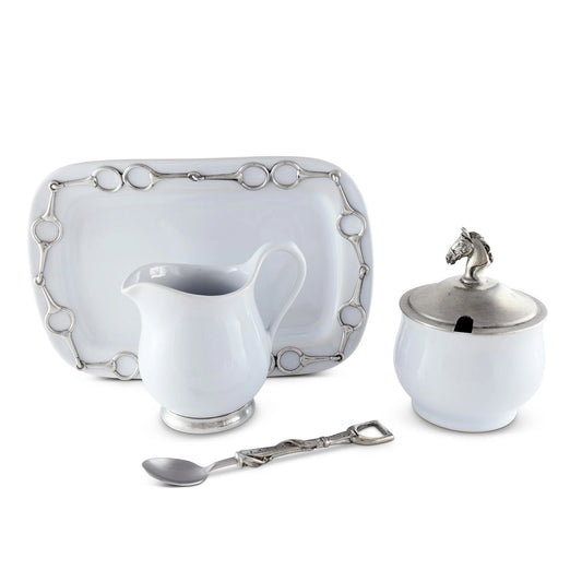 Equestrian Sugar and Creamer Set