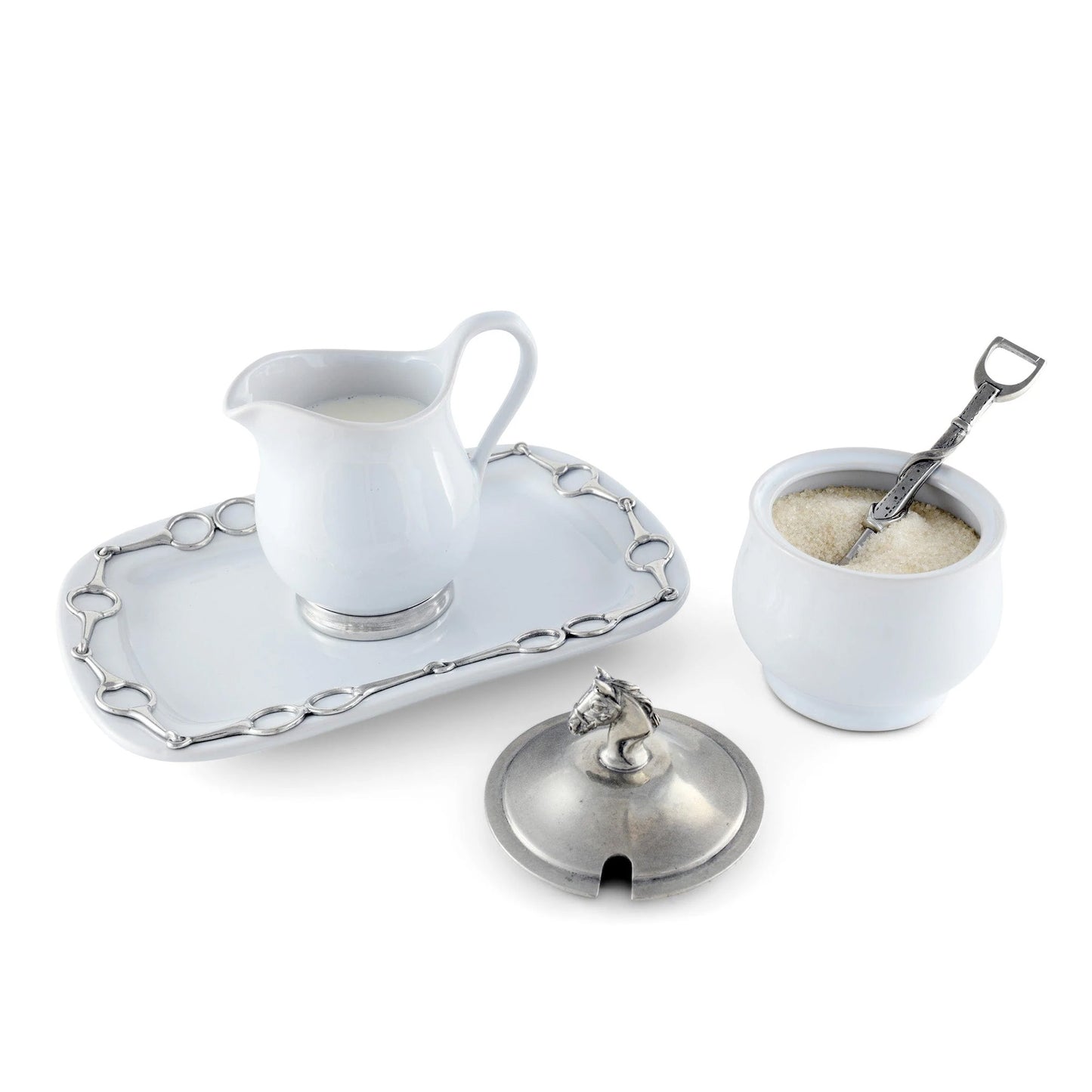 Equestrian Sugar and Creamer Set