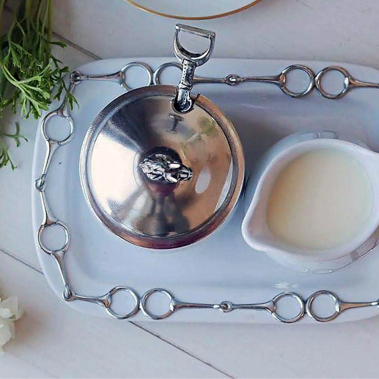Equestrian Sugar and Creamer Set
