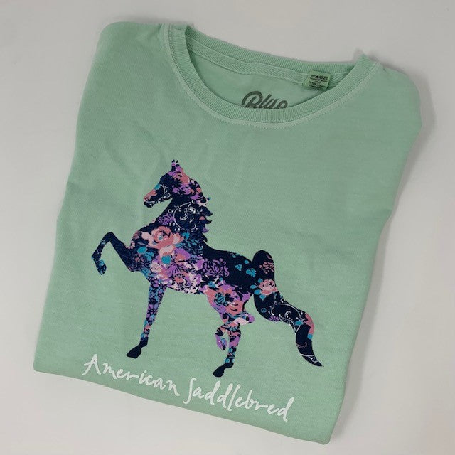 American Saddlebred Floral Youth Tee