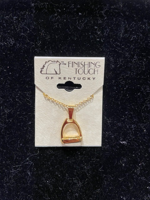 stirrup pendant gold