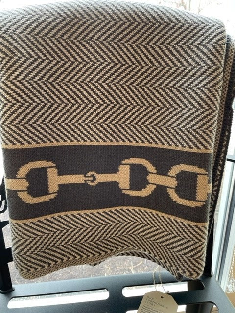 In2Green Herringbone Bits Throw