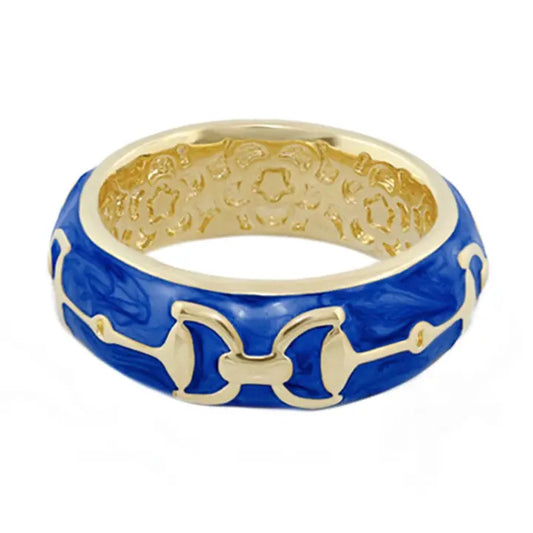 Blue Snaffle Bit Ring