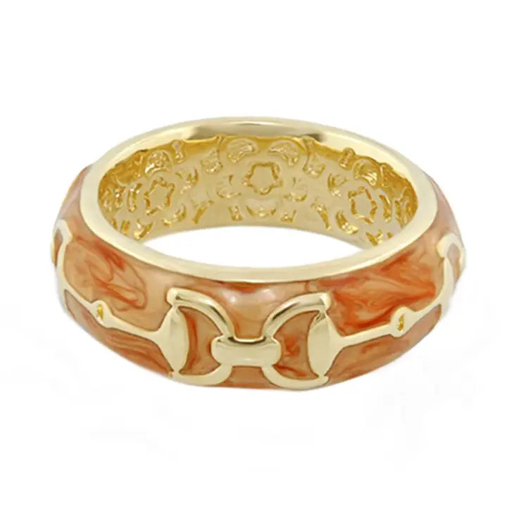 Brown Equestrian Snaffle Bit Horse Ring