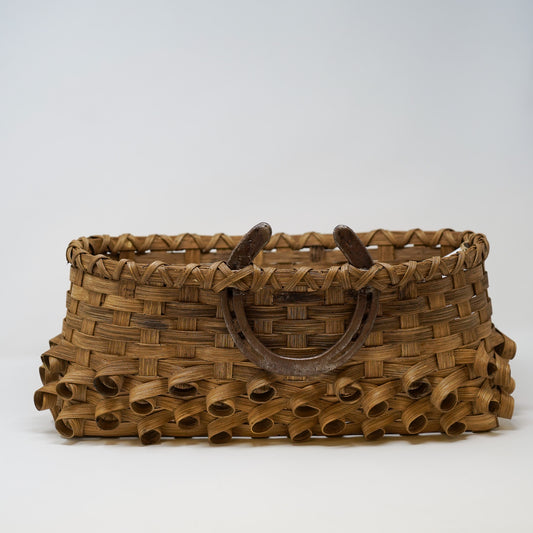 Handmade Horseshoe Towel Basket