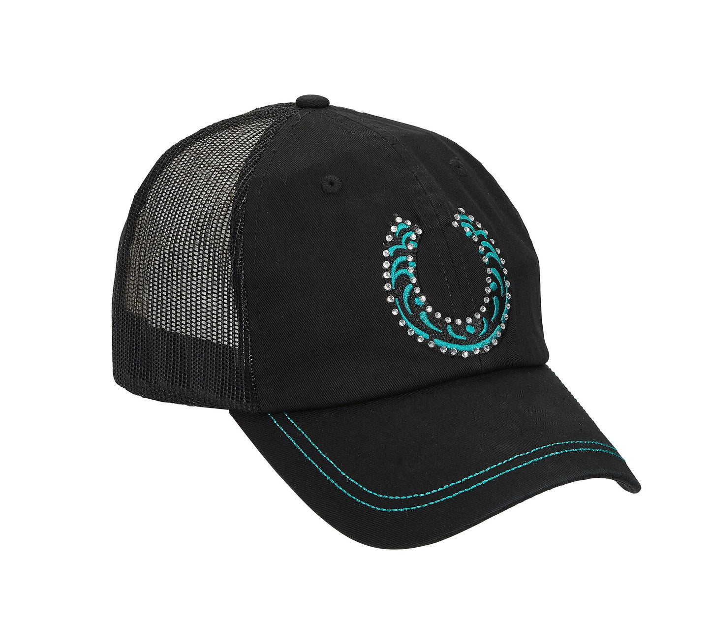 Rhinestone Horseshoe Cap