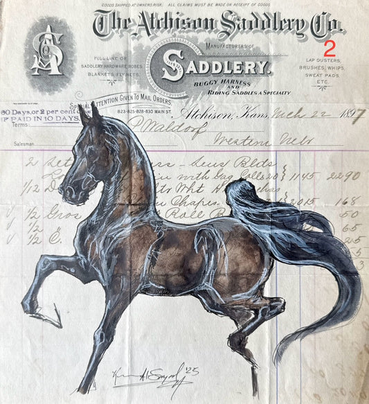 Kenna Al-Sayed: Atchison Saddlery Co. bill head, approx 8 1/2 x 9 1/4 #2