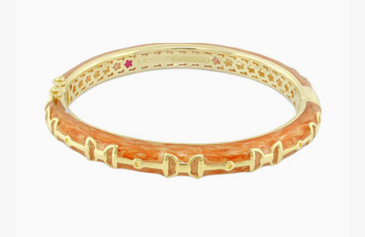 Brown Enamel Snaffle Bit Bangle