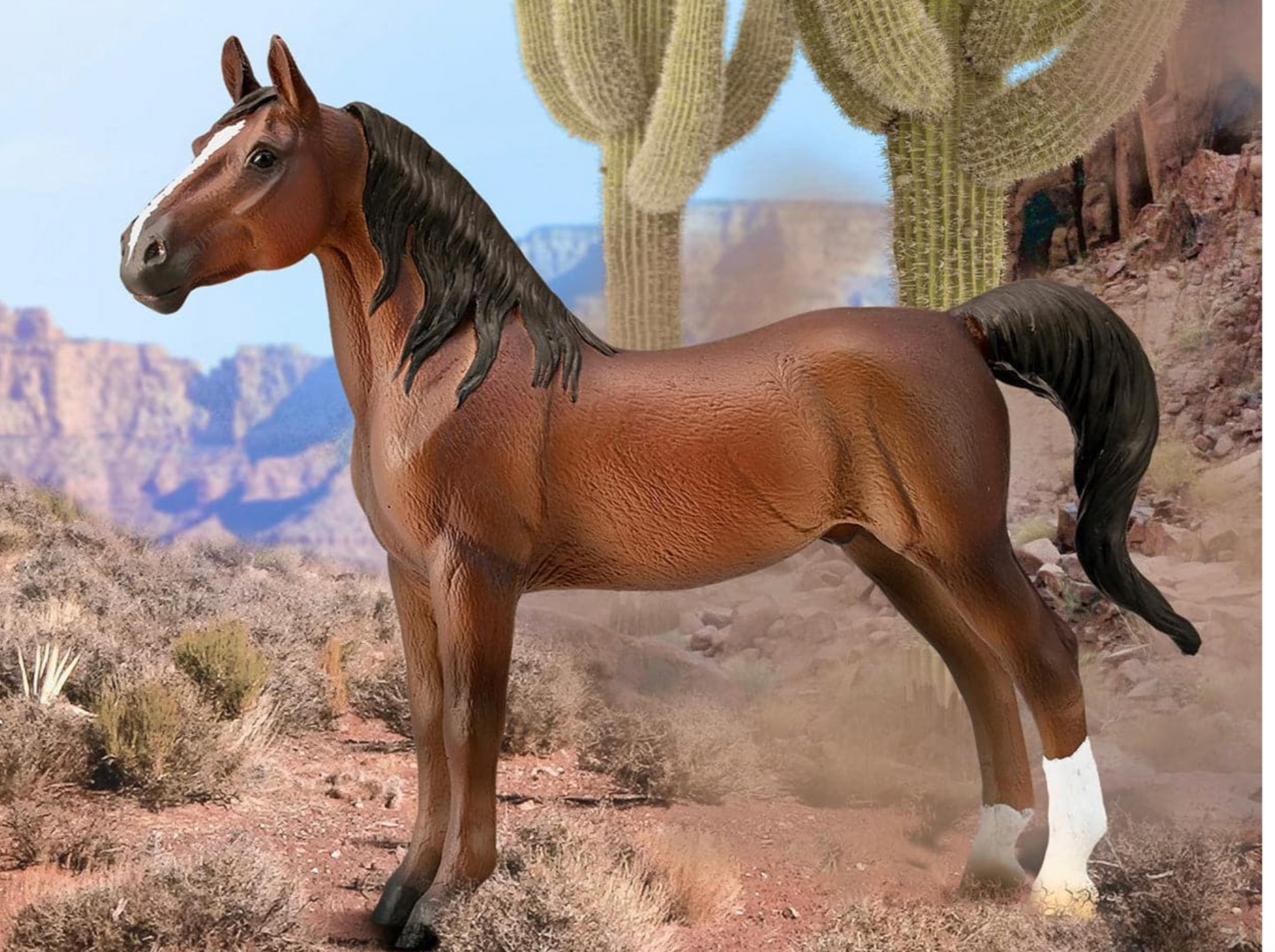 Liver Chestnut American Saddlebred Stallion Collecta Breyer