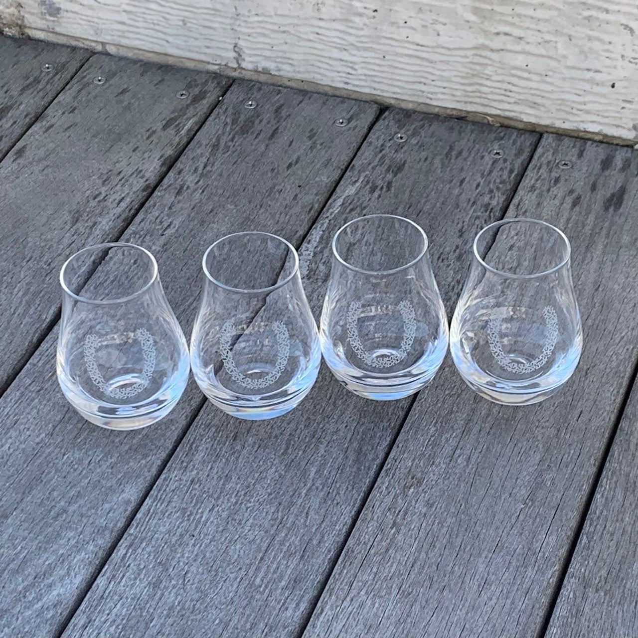 Horseshoe Le Decant Decanter and matching shot glasses
