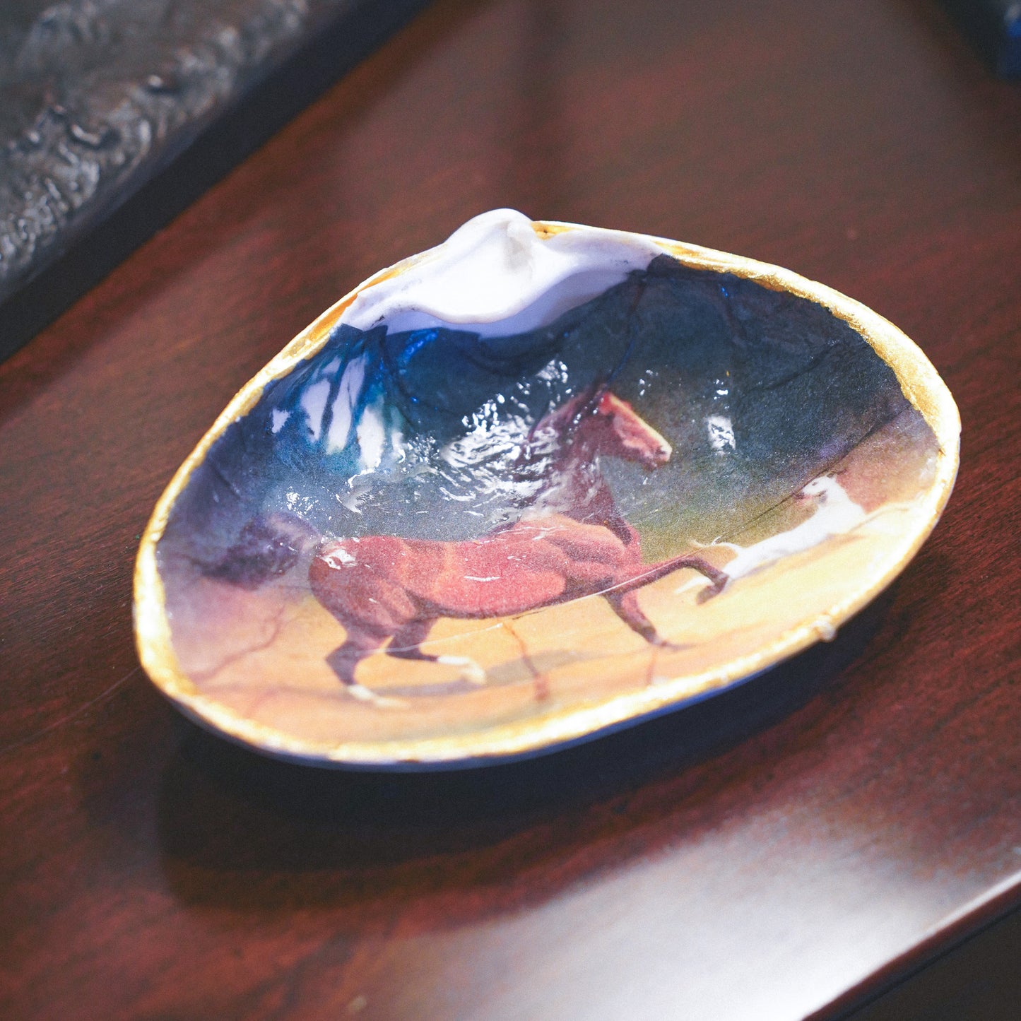 American Saddlebred Decoupage Shell