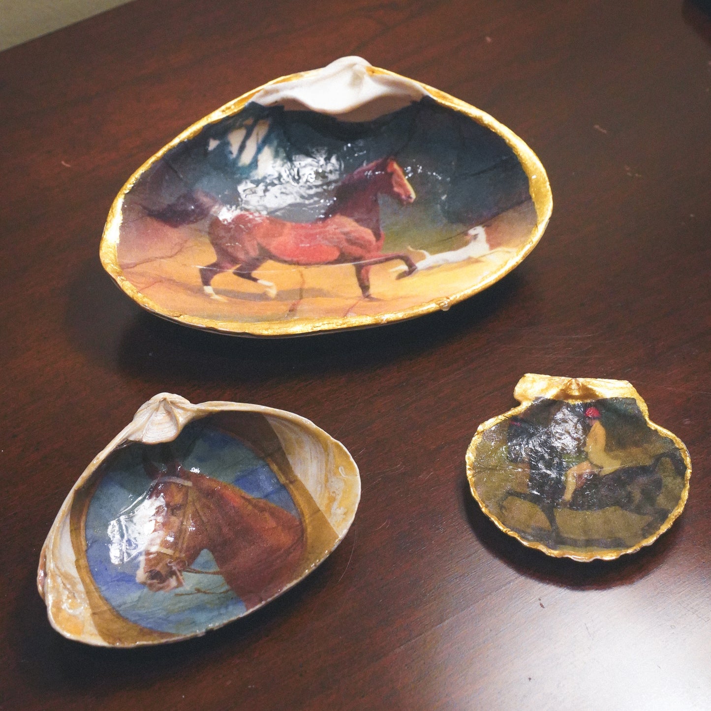 American Saddlebred Decoupage Shell