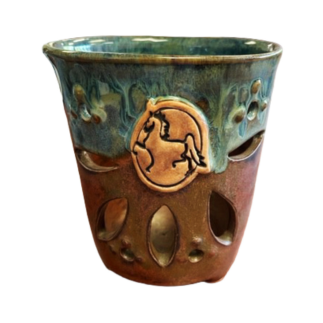 Handmade Pottery American Saddlebred Tea Candle Holder