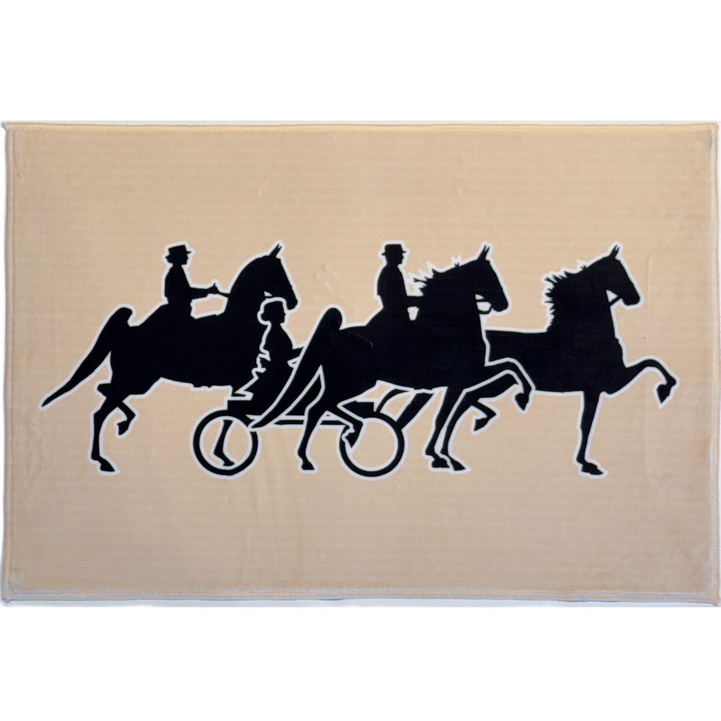 American Saddlebred Three Horse Door Mat