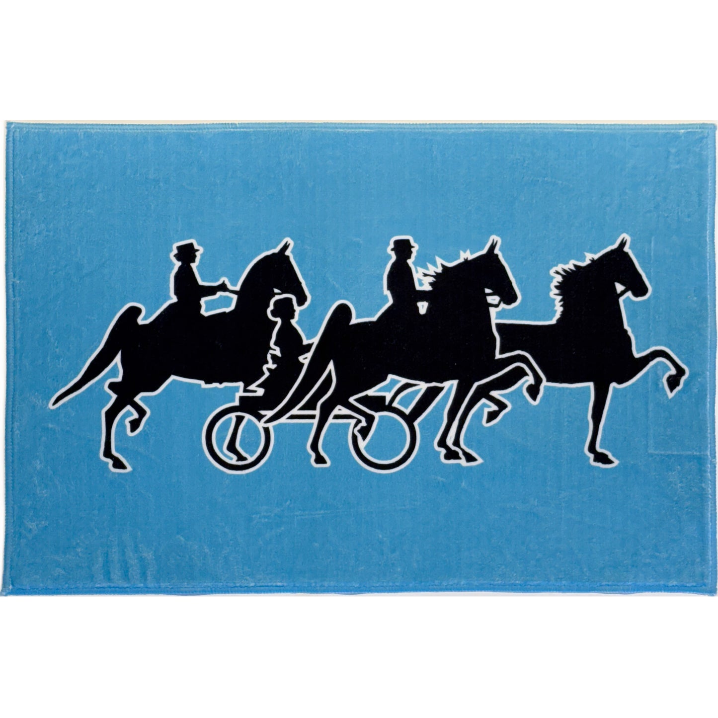 American Saddlebred Three Horse Door Mat