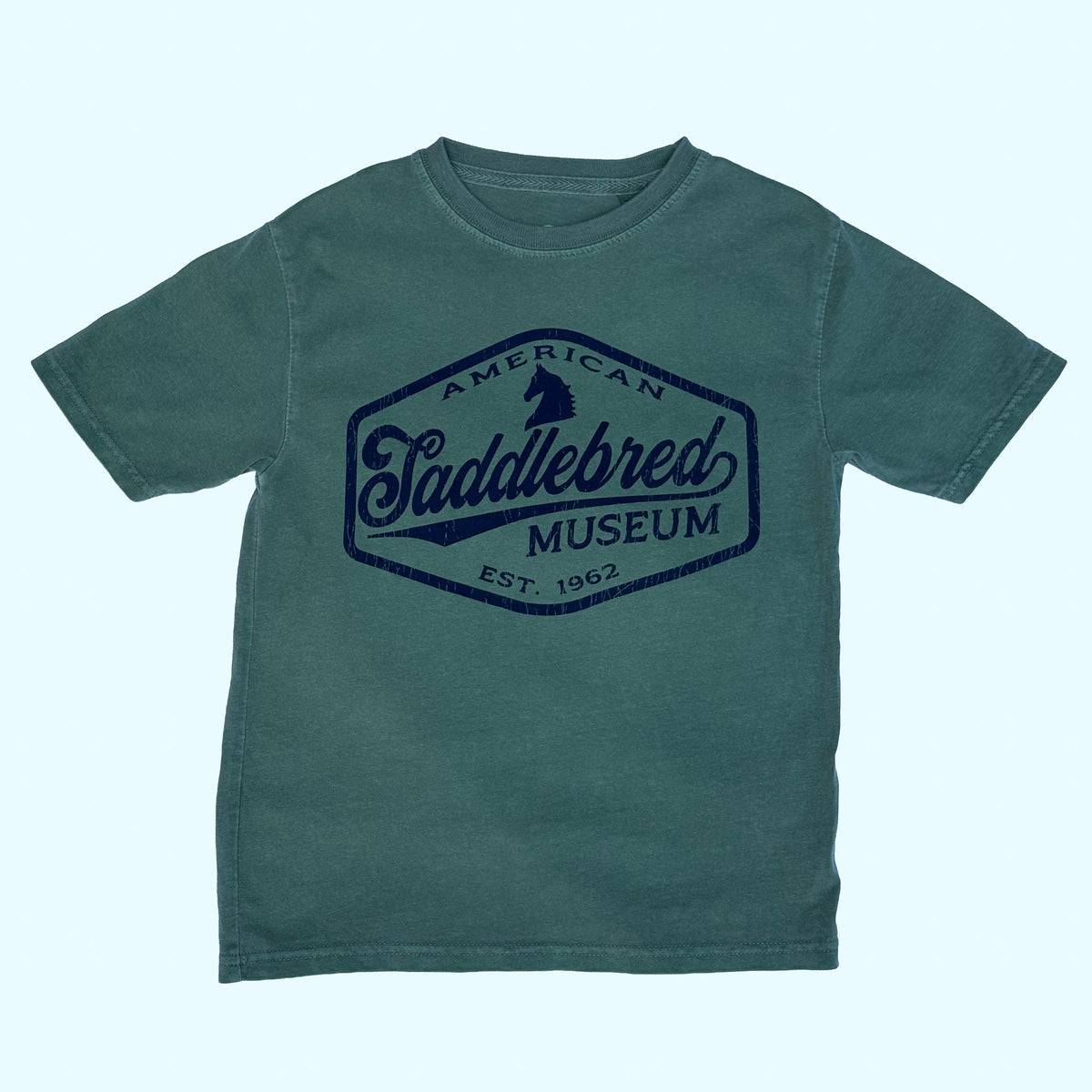 ASM Youth Retro Tee, Dark Forest Green