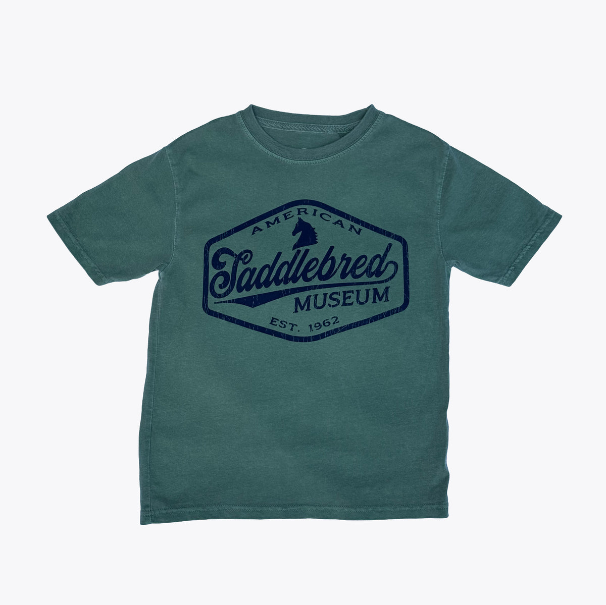 ASM Youth Retro Tee, Dark Forest Green