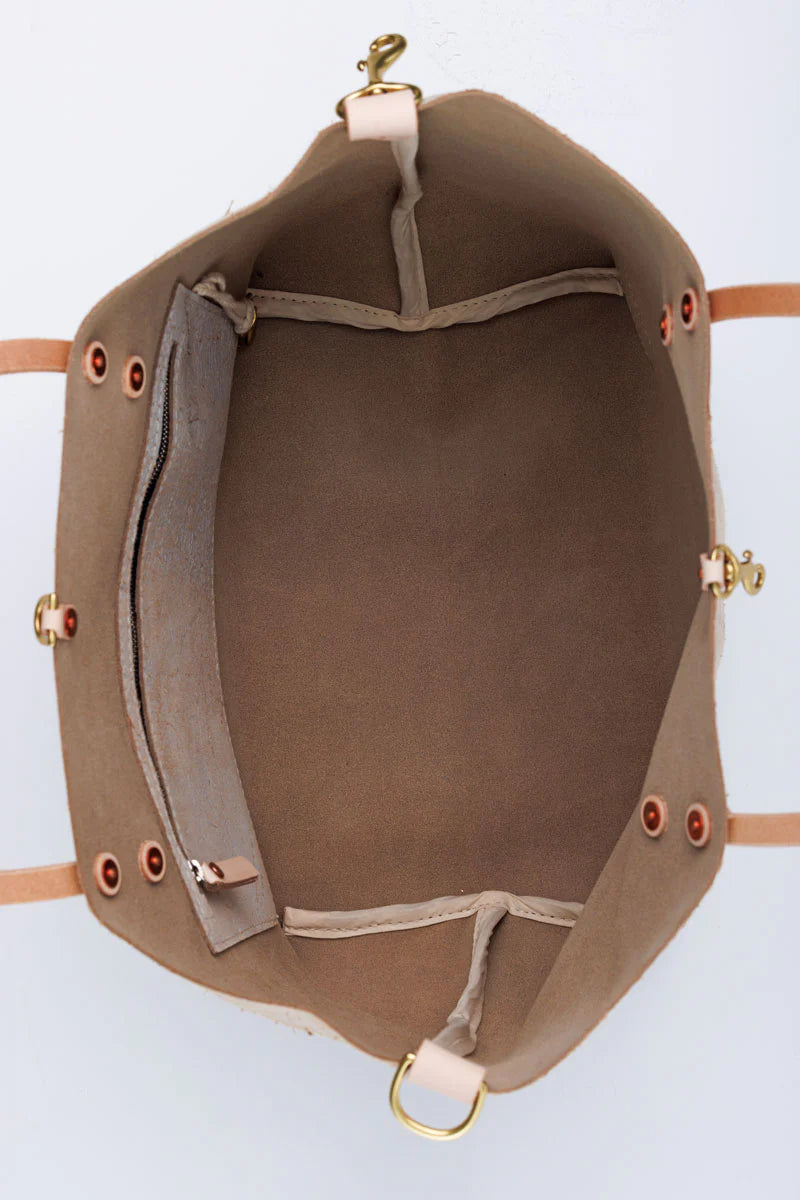 Meanwhile Back On The Farm® Birch White Leather Perfect Tote