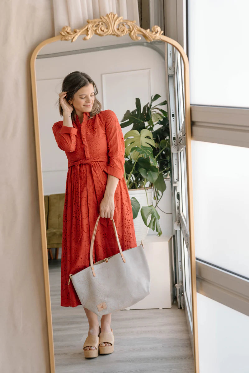 Meanwhile Back On The Farm® Birch White Leather Perfect Tote