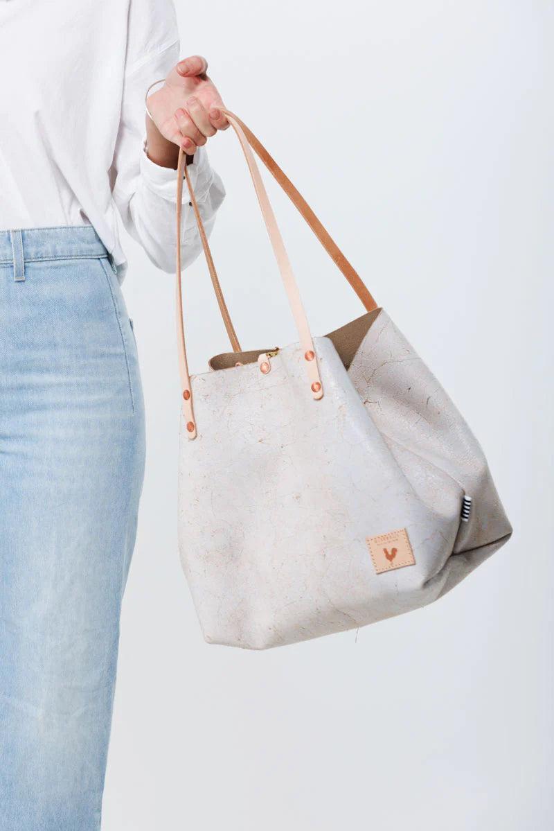 Meanwhile Back On The Farm® Birch White Leather Perfect Tote