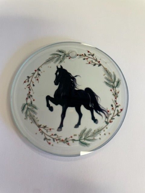 Saddlebred glass ornament