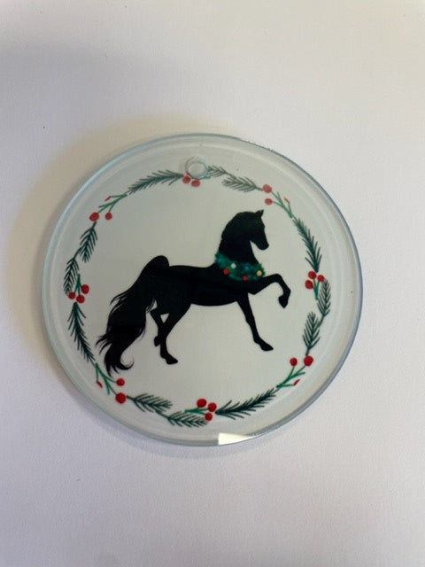 Saddlebred glass ornament