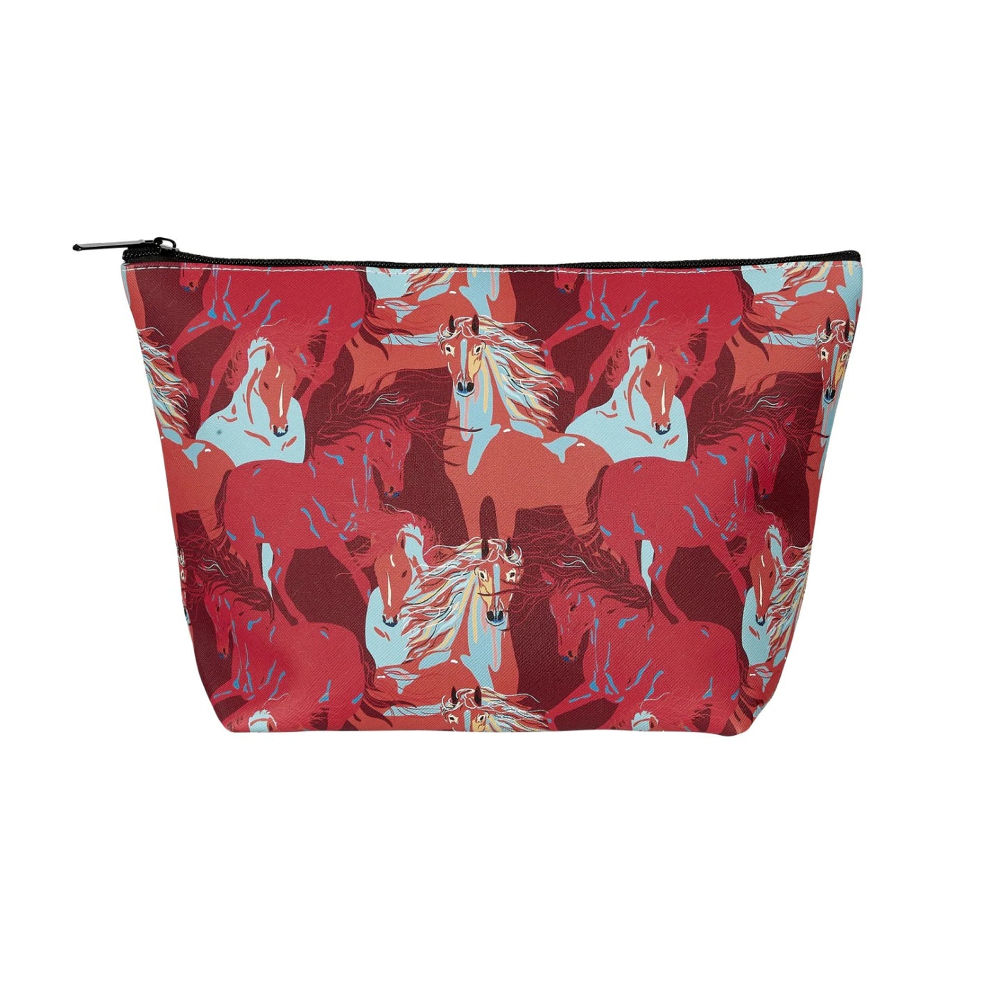 Colorful Horses Cosmetic Bag