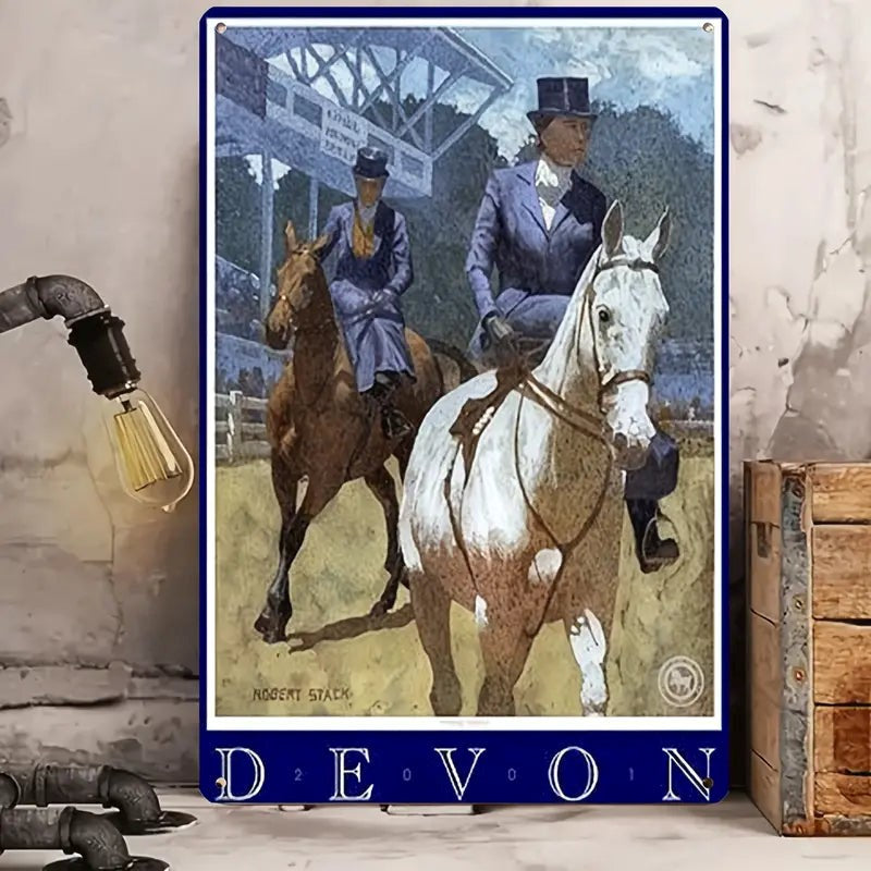 Devon Side Saddle Riding Equestrian Sign