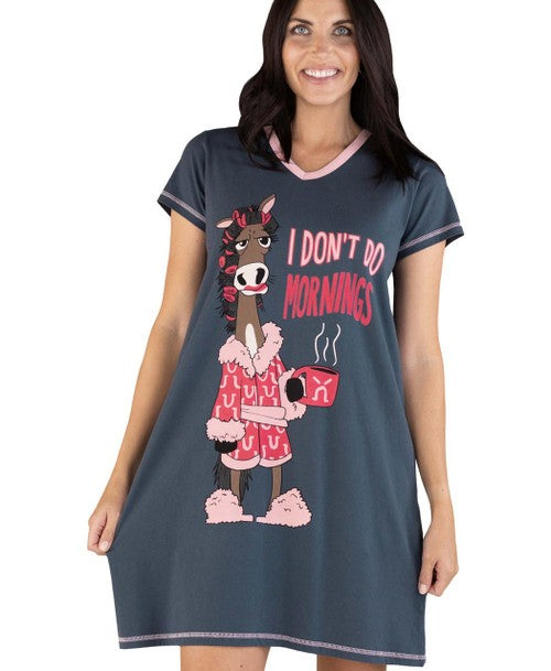 I Don't Do Mornings Nightshirt