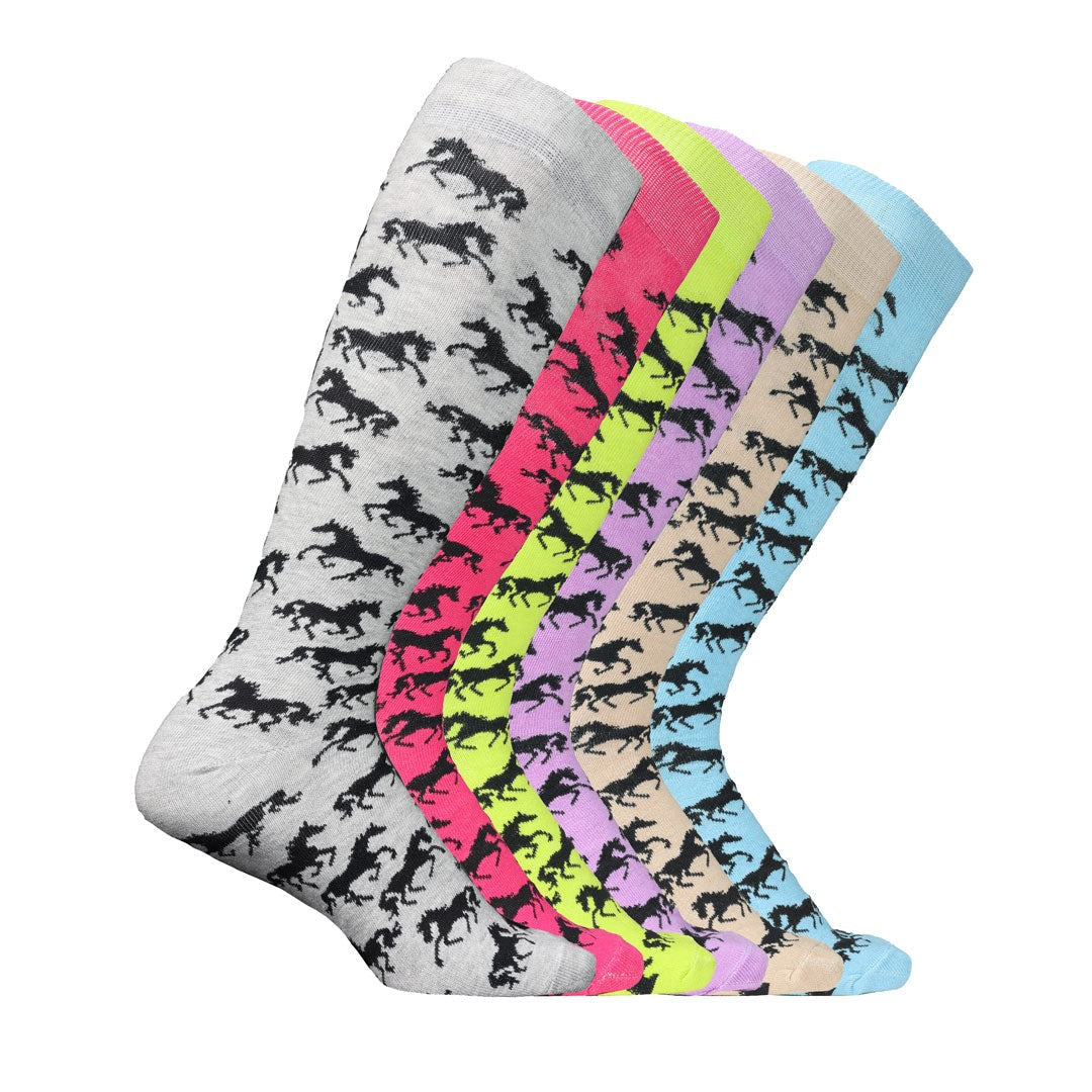 Ladies Galloping Horses Knee Socks