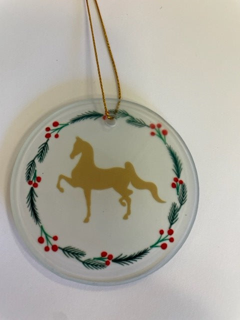 Saddlebred glass ornament