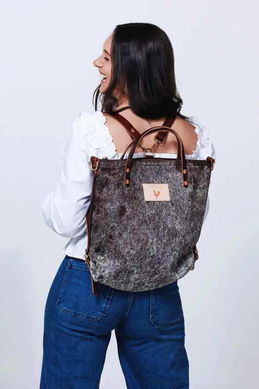 Meanwhile Back on the Farm® Hair on Hide Leather Original Backpack