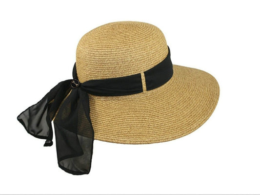 Bit Button Lampshade Black Sheer Ribbon Equestrian Hat