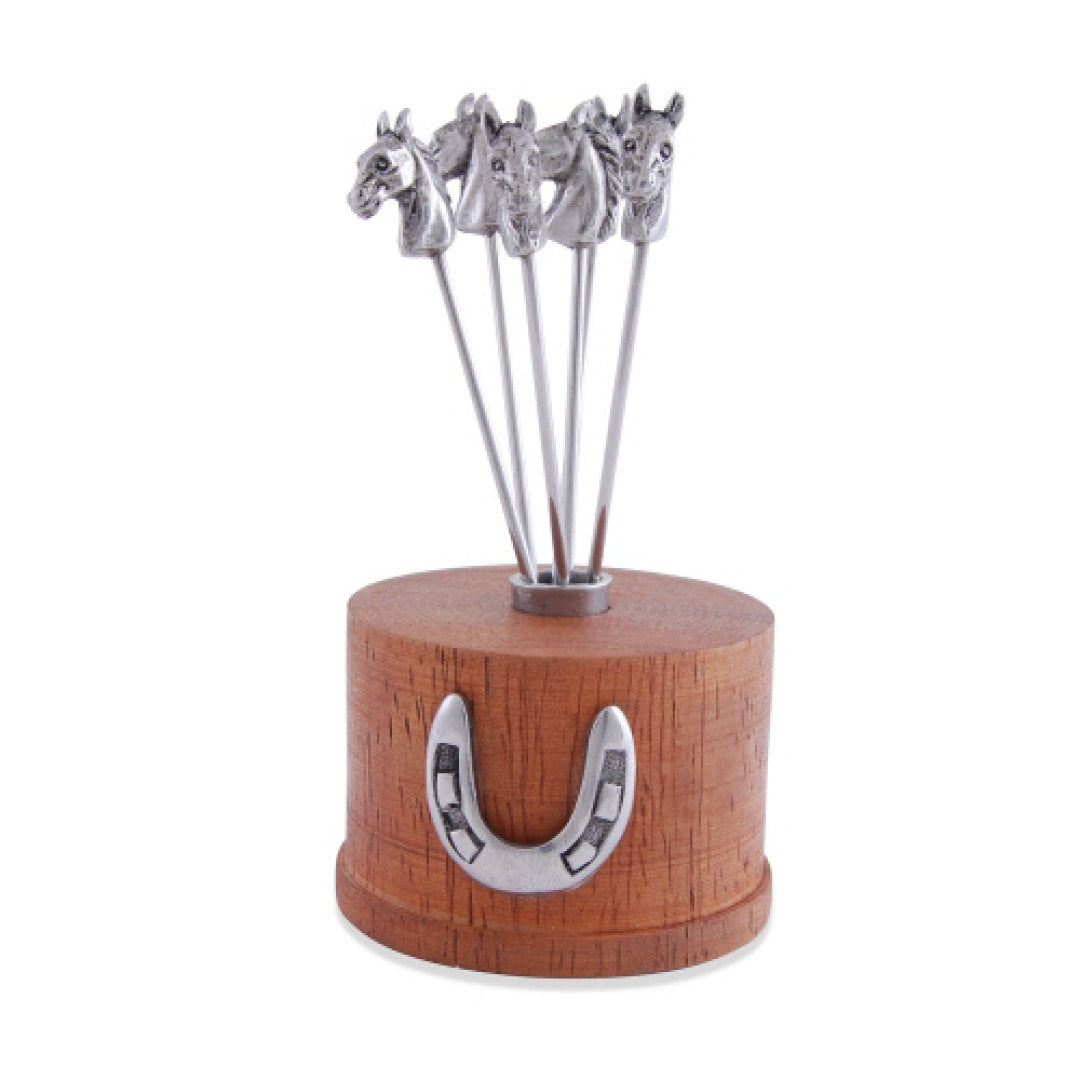 Horse Head Cheese Pick Set