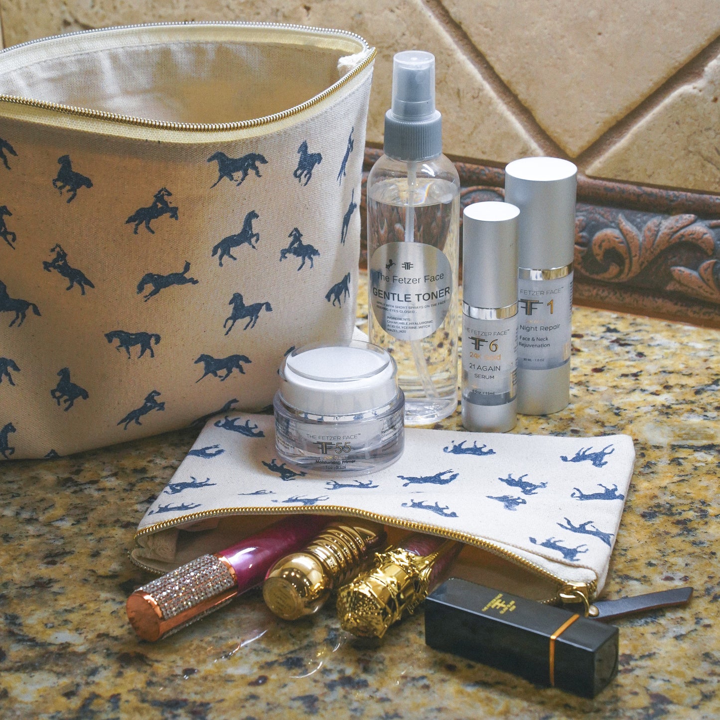 Horse Silhouette Printed Pouches