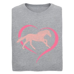 Horse in heart t-shirt