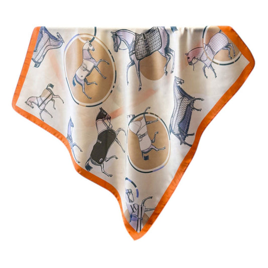 Horses in Blanket Circle Scarf
