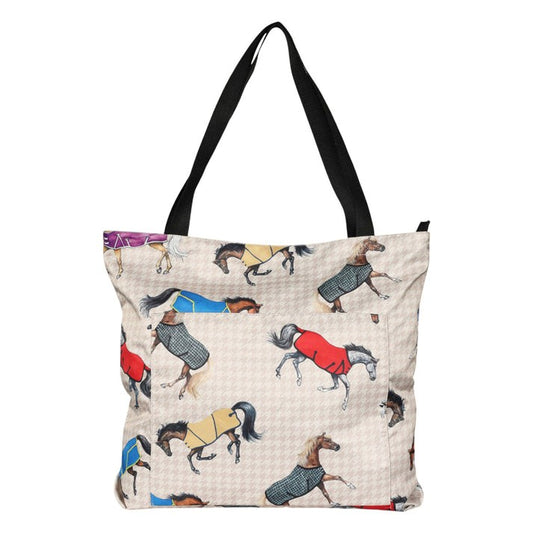 Horse in Blankets Tote Bag