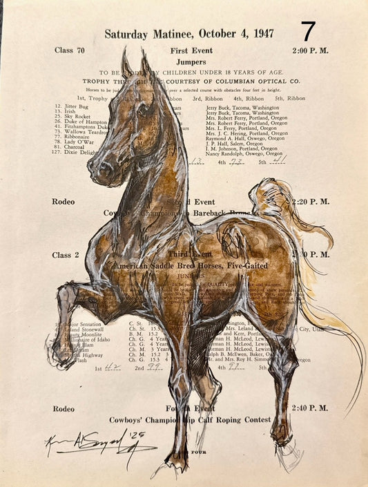 Kenna Al-Sayed:Horse Show Program Page approx 8x11”     7