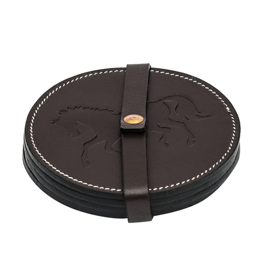 Lila Horse Leather Coasters