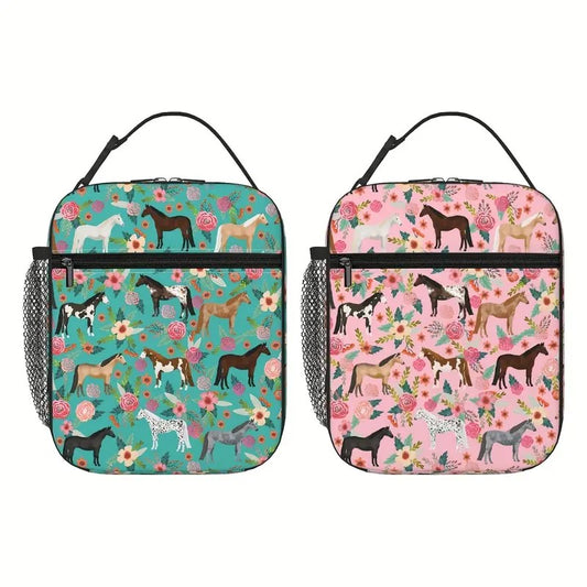 Insulated Flower Horse Lunch Box