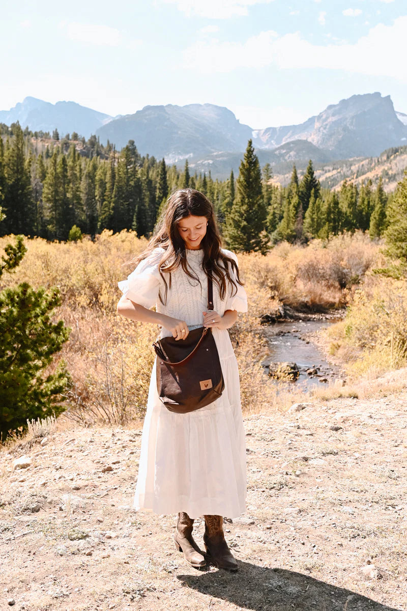 Meanwhile Back on the Farm® Mocha Tuscan Leather Carryall & Crossbody